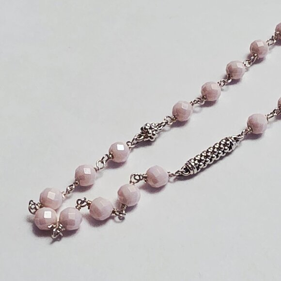 Lagos Pink Caviar Long Pink Ceramic Beaded Necklace - Picture 10 of 16